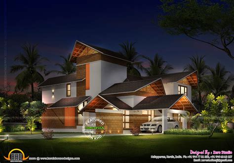News And Article Online Sloped Roof House Night View