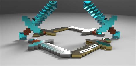 Minecraft 3d Art Swords Minecraft Blog