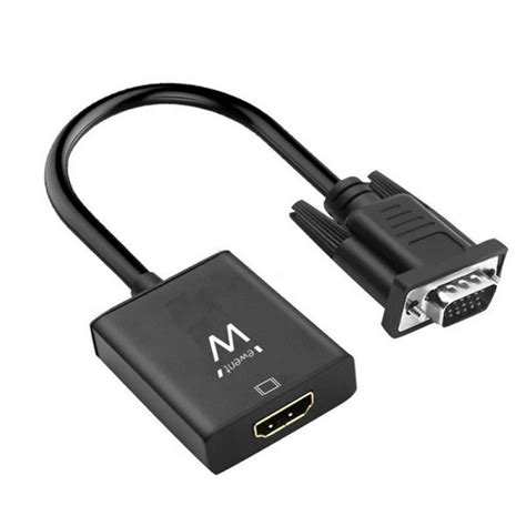 Adaptadores Ewent Converter Cable Vga Male Hdmi Female With Audio 020 M