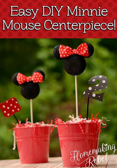 I was planning on making one, but i cannot find any minnie mouse figurines. DIY Minnie Mouse Party Decor - Homemaking Rebel