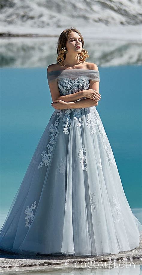 For The Modern Bride Colored Wedding Dresses By Cocomelody Blue