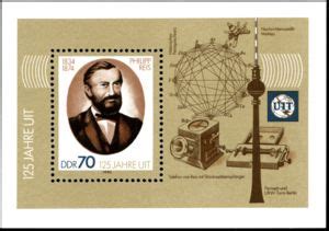 Briefmarke Philipp Reis 1834 1874 Deutschland DDR 125 Jahre ITU