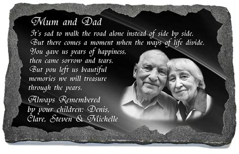 Mum And Dad Memorial Plaques Personalised Photo 2020