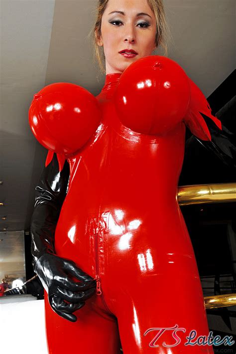 Shemale In Latex Catsuit With Enormous Boobs Photo 9 AShemaletube Com