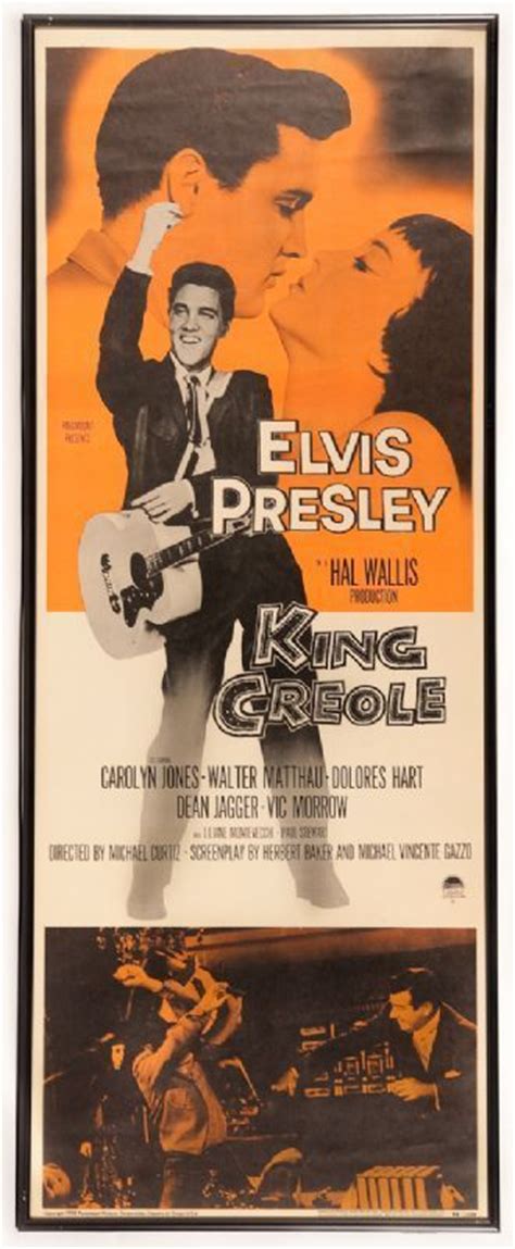 Lot Detail Elvis Presley Original King Creole Movie Poster