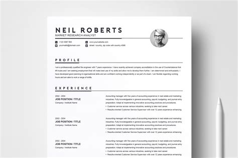 Clean Resume Template Word Resume Graphic By Resumeinventor · Creative