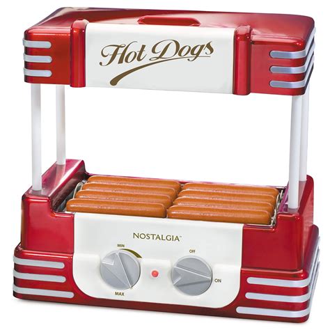 Hot Dog Roller Bun Warmer Nostalgia Adjustable Heat Machine Cooker