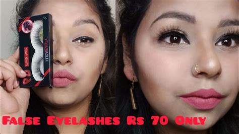 How To Apply False Eyelashes For Beginners False Eyelashes Rs 70 Only