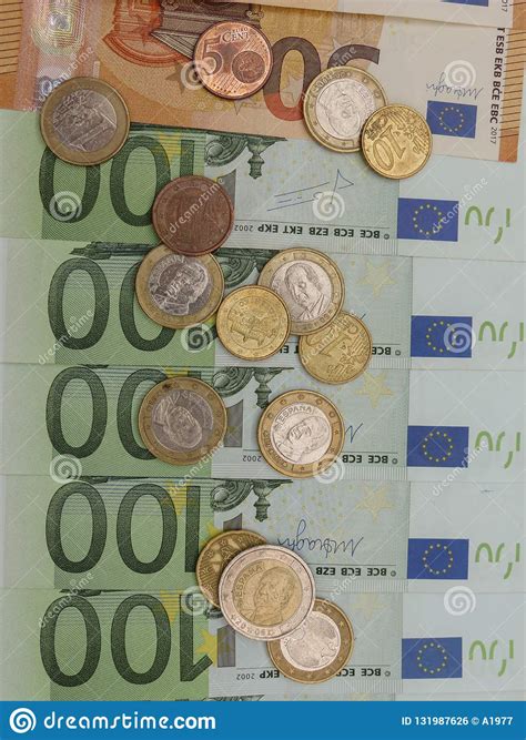 Euro Notes And Coins European Union Stock Photo Image Of Euros