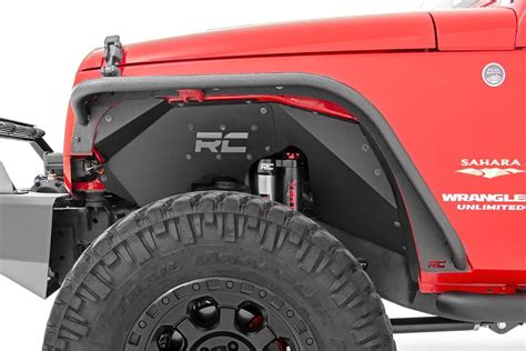 Rough Country 10531 Front Tubular Fender Flares For 07 18 Jeep Wrangler