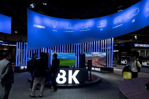 8k Television Demonstration At The Consumer Electronic Show Ces 2020