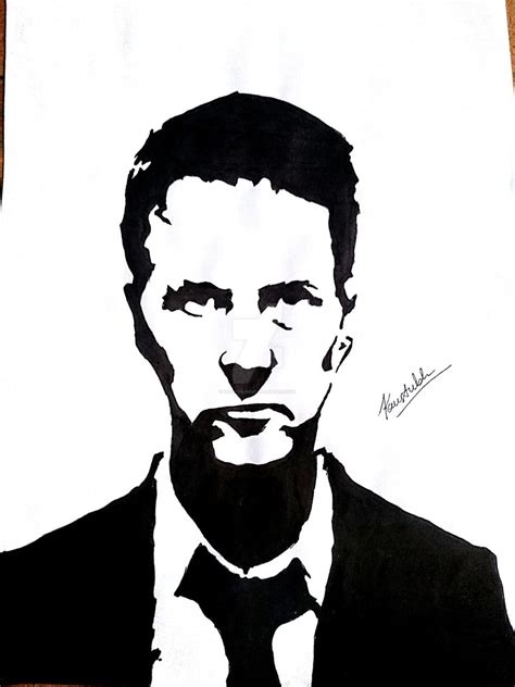 Hi, my name is pettus. Edward Norton (Fight Club) Sketch by kaustubh1605 on ...