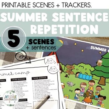 Summer Sentence Repetition Scenes And Sentences By Ivy League Language