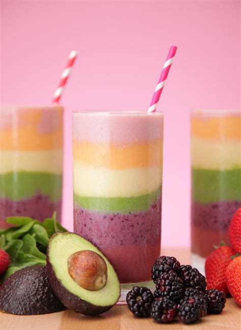 Brighten Your Day With A Rainbow Smoothie Rainbow Smoothies Juice