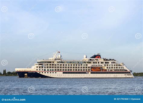Expedition Cruise Ship Hanseatic Nature On Elbe River Editorial Image