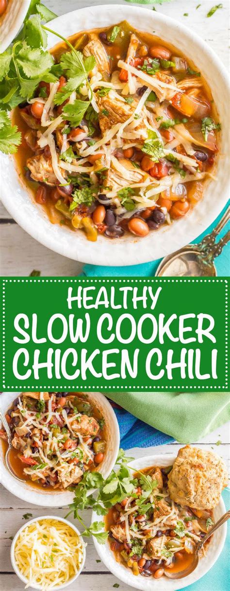 Healthy Slow Cooker Chicken Chili Video Recipe Healthy Slow