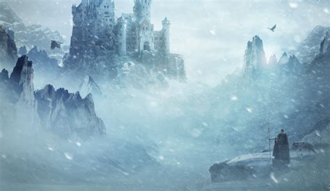 Fantasy Art Winter Castle Wallpapers Hd Desktop And