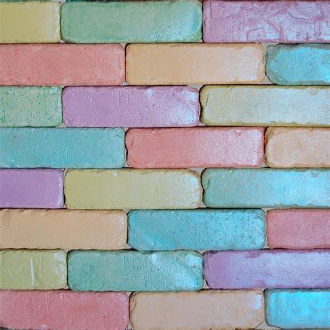 Rainbow Bricks Pastel Colors Rainbow Colors Painted Brick Kids Shows