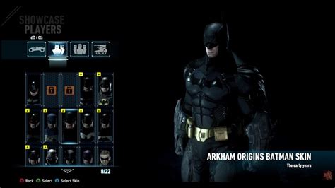 Batman Arkham Knight Arkham Origins Batman Skin Character Showcase