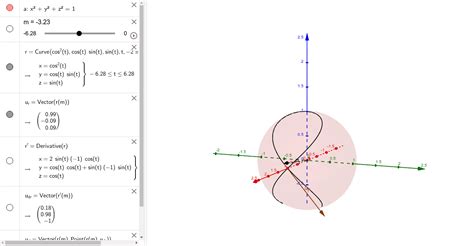 Calc 3 Vector Functions Of Constant Length Geogebra