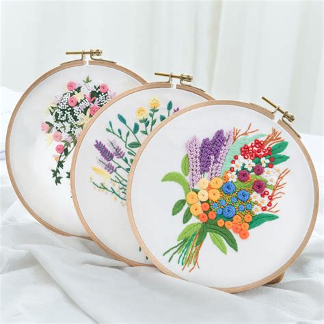 3D Bouquet Flower Printed 3D DIY Embroidery Clothing Fabric Sticker