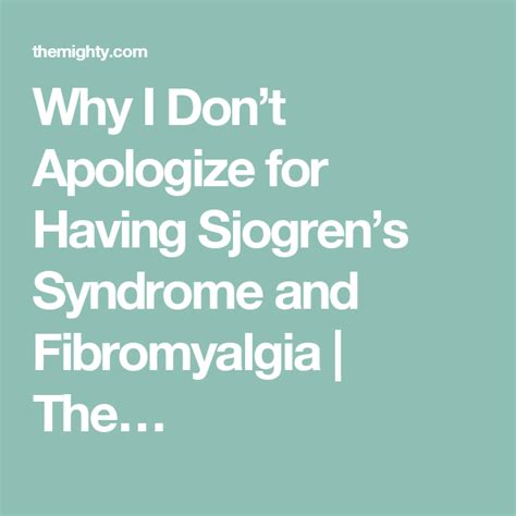 Pin On Fibromyalgia And Sjogrens Syndrome