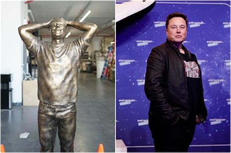 Elon Musk Is That You Life Sized Statue Erected For Billionaires 50th Birthday Raises