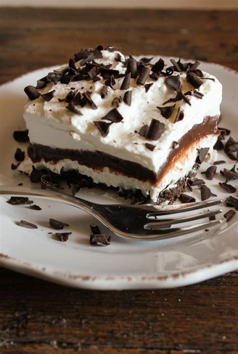 Lots of delicious layers make this chocolate lasagna recipe so tasty. Creamy Chocolate Lasagna Recipe