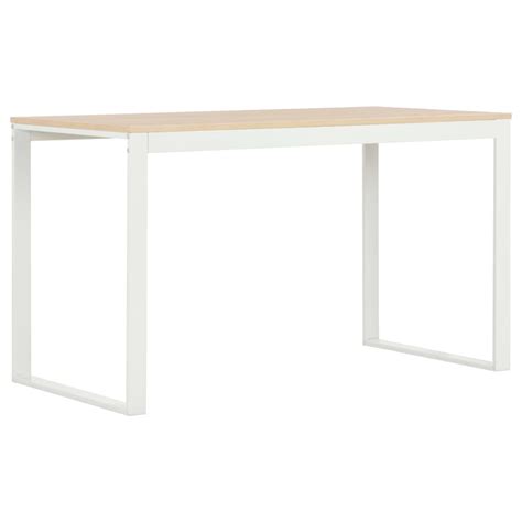 Schreibtisch Weiß und Eiche 120 x 60 x 73 cm ...