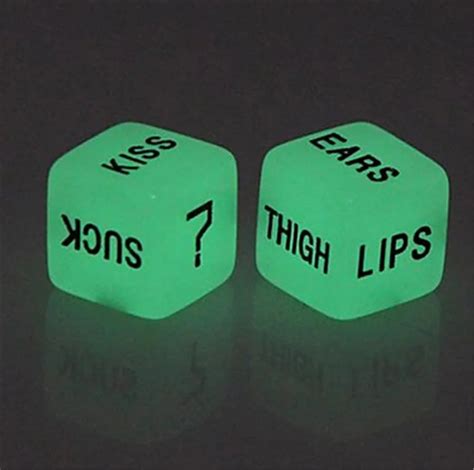 2pcs Funny Glow In Dark Love Dice Toys Adult Couple Lovers Games Aid