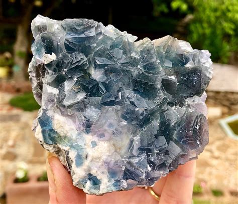 On Hold For Danae 382g Blue Green Cubic Fluorite Crystal Cluster