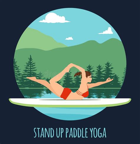 Stand Up Paddle Pilates Stock Illustrations 10 Stand Up Paddle