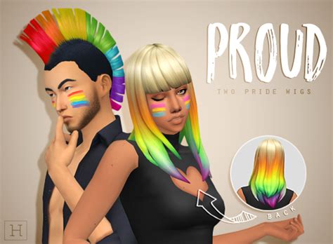 Proud Wigs Sims Hair Ts4 Maxis Match Cc Sims Mods