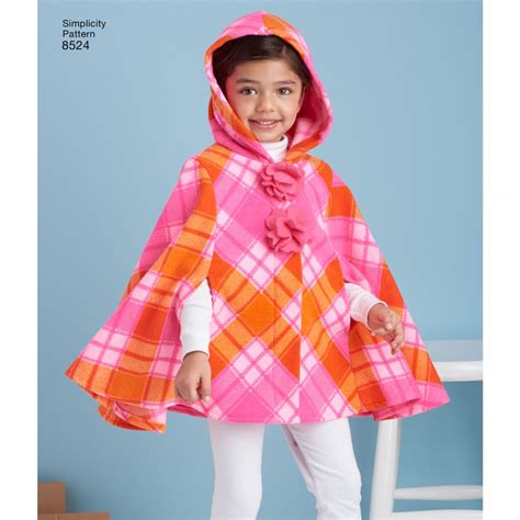 Simplicity Childrens Poncho S8524 The Fold Line