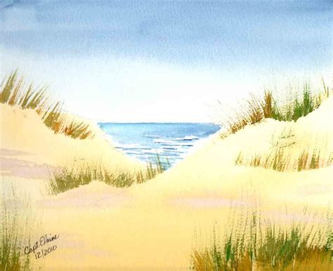 Beach Paintings for Beginners - Bing images | Watercolor landscape paintings, Easy watercolor ...