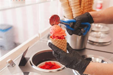 Premium Photo | Process of making ice cream Professional ice cream