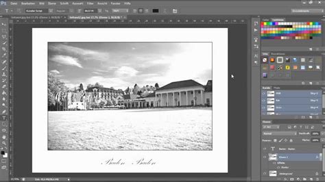 Photoshop CS6 - Schönen Rahmen erstellen Deutsch - YouTube