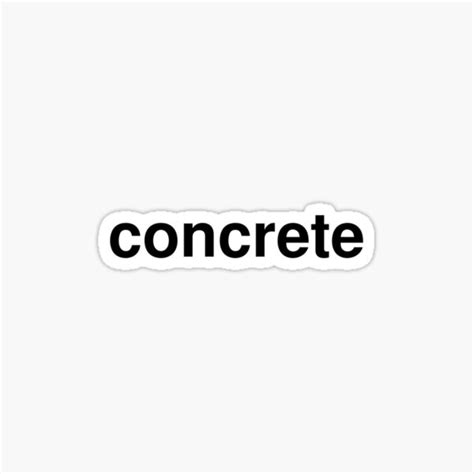 Concrete Classic Sticker By Amparoklein Redbubble