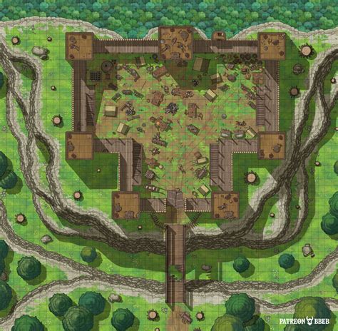 Bandit Fort 51x50 Dnd World Map Dungeon Maps Fantasy Landscape