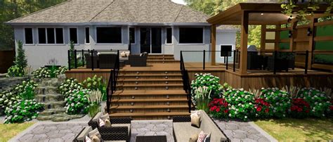 3d Design Rendering With Multilevel Deck Shadestructure