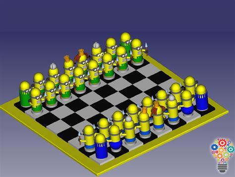 Ajedrez Minion Chess Minion By Innovaland 3d Download Free Stl