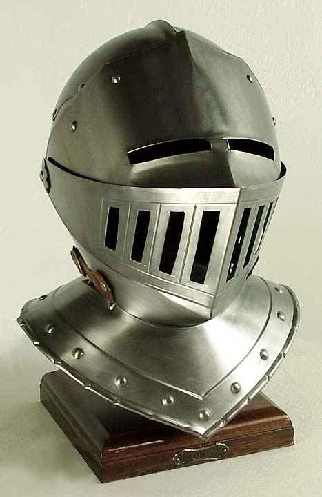 Medieval Knight Helmet Slotted Visor