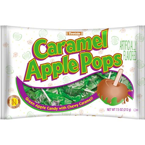 Tootsie Caramel Apple Lollipops 75 Oz Caramel And Green Apple