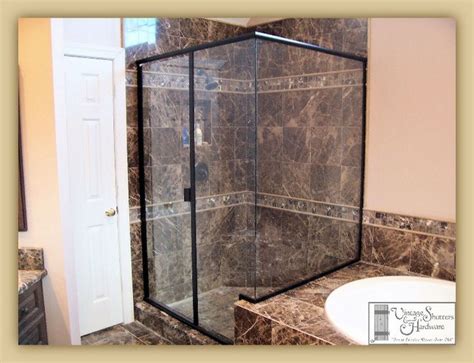 paragon series semi frameless shower door with inline and return panel on kneewall corner tub