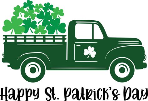 Happy St Patricks Day Truck 2 9794406 Vector Art At Vecteezy