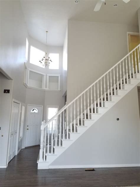 That said, i have recommended this color to several girlfriends and they are all happy with the results in their homes, too. Sherwin Williams Repose gray on the entry and stairs in my ...