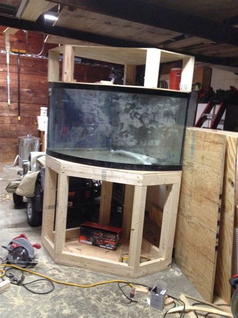 Glass canopy for 55 gallon tetra aquarium. 92 Gallon Corner Aquarium Stand and Canopy - by schlegelii ...