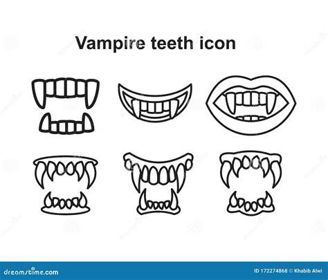 Fangs Vampire Teeth Cartoon Vector 78326707