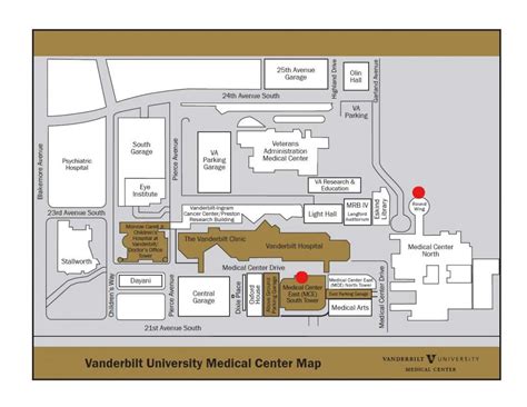 Vanderbilt Medical Center Map