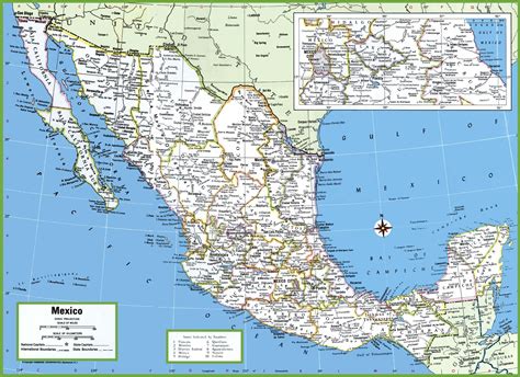 Large Detailed Map Of Mexico With Cities And Towns Ontheworldmap Com